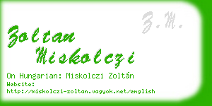 zoltan miskolczi business card